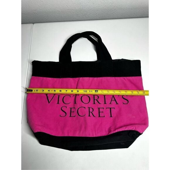 Victoria's Secret Tote Pink Red Black Beach Travel Bag VS Logo See Description - Picture 4 of 11